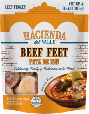 Hacienda Cut Beef Feet - 48 OZ - Image 1