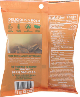 Smackin Sunflower Seeds Cheddar Jalapeno 4oz - 4 OZ - Image 5