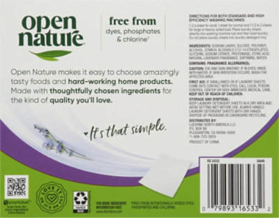 Open Nature Laundry Detergent Sheet Lavender Scented 32 Ct - 32 CT - Image 4
