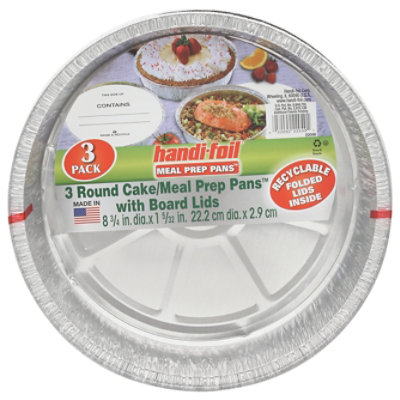Hfc Round Meal Prep Pans W/folded Lids - EA - Image 2