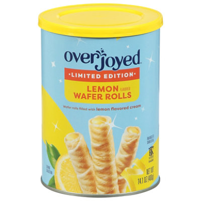 Overjoyed Wafer Rolls Lemon 14.1 Oz - 14.1 OZ