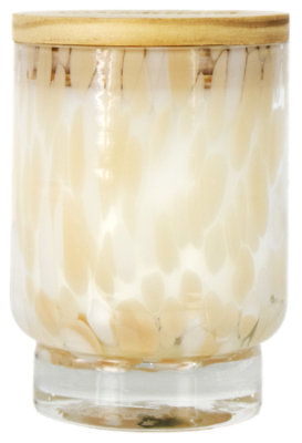 Overjoyed Boutiqe Dot Glass Candle Tan - 8 Oz - Image 1
