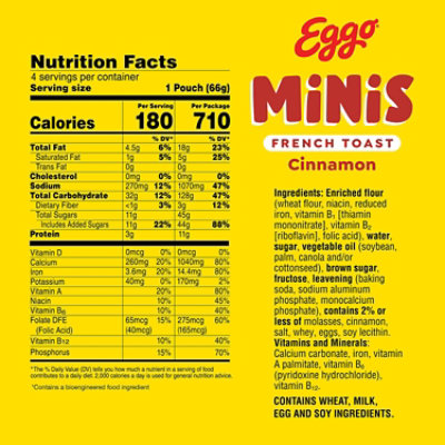 Kellogg's Eggo French Toast Cinnamon , 4 Pouches, 9.3oz - 9.3 OZ - Image 2