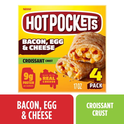 Hot Pockets Croissant Crust Bacon Egg Cheese, 17 Oz - 17 OZ - Image 1