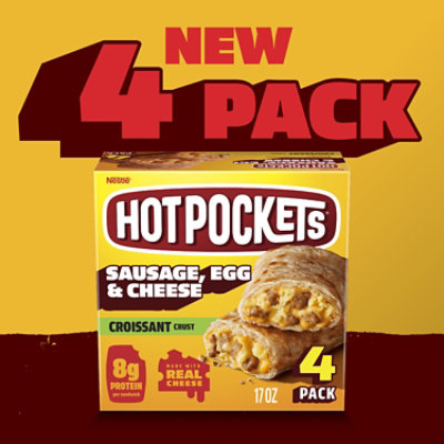 Hot Pockets Croissant Crust Sausage Egg Cheese, 17 Oz - 17 OZ - Image 5