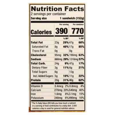 Kodiak Breakfast Sandwich Sausage & Cheddar Cheese 10.72 Oz 2 Ct - 10.72OZ - Image 3
