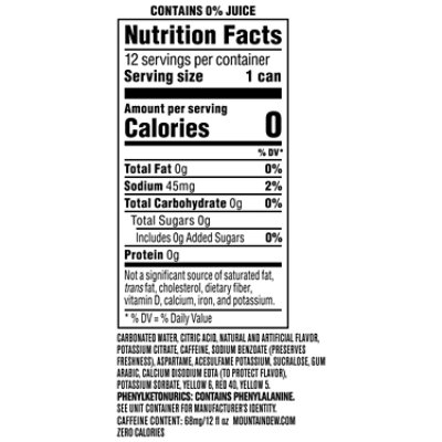 Mtn Dew  Zero Sugar Baja Cabo Citrus -12-12 Fl. Oz. - Image 3