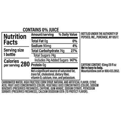 Mtn Dew Baja Cabo Citrus - 20 Fl. Oz. - Image 3