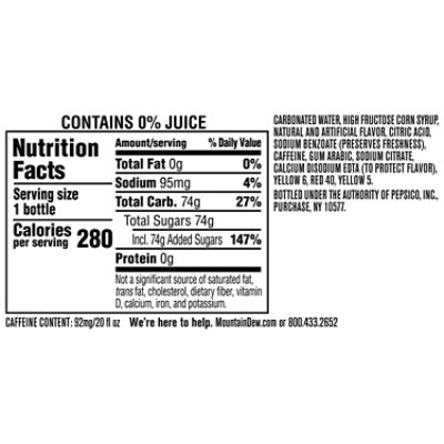 Mtn Dew Baja Cabo Citrus - 20 Fl. Oz. - Image 2