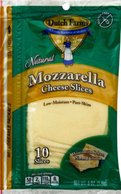 Dutch Farms Mozzarella Shingle Slice 6oz - 6 OZ - Image 2