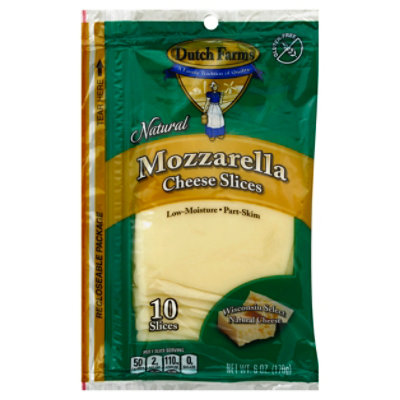 Dutch Farms Mozzarella Shingle Slice 6oz - 6 OZ - Image 1