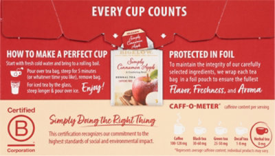 Bglw Tea Herbal Tea Cinnamon Apple - 18 CT - Image 4