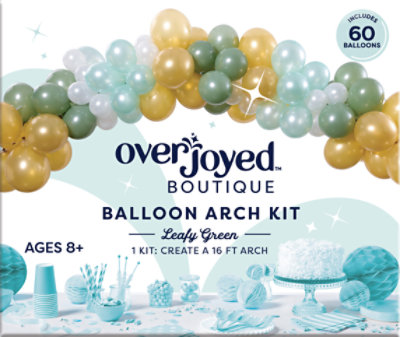 Overjoyed Boutique Leafy Green Balloon Arch Kit - 60 CT - Image 1