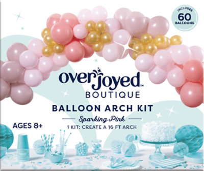 Overjoyed Boutique Sparkling Pink Balloon Arch Kit - 60 CT - Image 1
