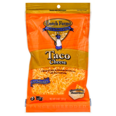 Dutch Farms Fancy Shredded Taco Cheese Blend, 8 Oz - 8 OZ - Image 1