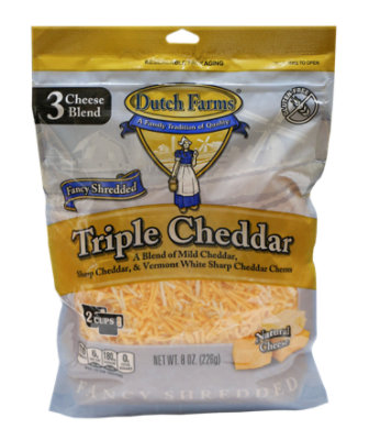 Dutch Farms Triple Cheddar Shred 7 Oz - 7 OZ - Image 1
