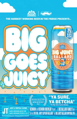 Redhook Juicy Big Ballard Imperial Ipa 6/4/16 Oz C In Cans - 4-16 FZ - Image 5