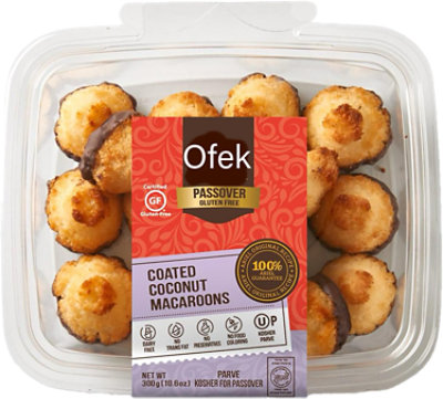 Ofek Passover Coated Coconut Macaroons - 12 OZ - Image 1