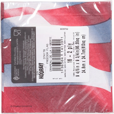 Freedom Flag Beverage Napkin - 16 CT - Image 3