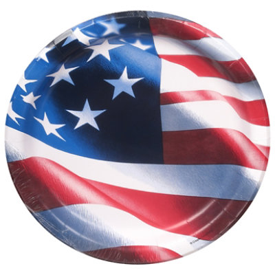 Freedom Flag 9in Plate - 8 CT - Image 1