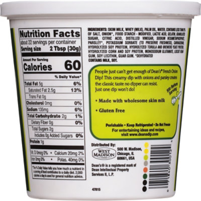 Deans French Onion Dip 24 Oz - 24 OZ - Image 5