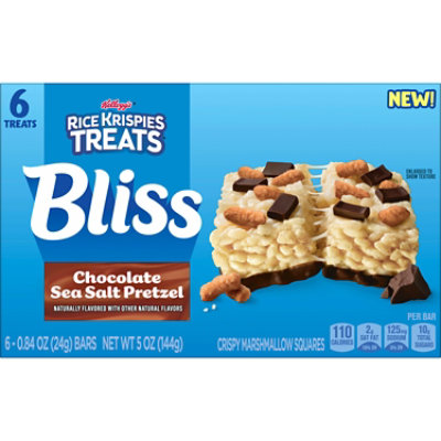 Kelloggs Chocolate Sea Salt Rice Krispies Treats Bliss Squares 6 Count .84 Ounce - 6 CT - Image 8