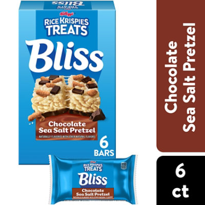 Kelloggs Chocolate Sea Salt Rice Krispies Treats Bliss Squares 6 Count .84 Ounce - 6 CT - Image 1