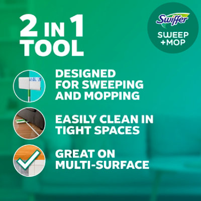 Swiffer Sweep Mop Sweeping Kit - 1 Ct, Kit Includes 5 Dry Sweeping Cloths, 3 Wet Mopping Cloths - EA - Image 2