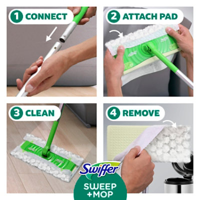 Swiffer Sweep Mop Sweeping Kit - 1 Ct, Kit Includes 5 Dry Sweeping Cloths, 3 Wet Mopping Cloths - EA - Image 3
