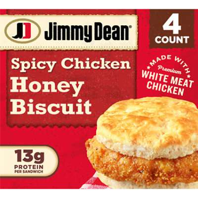 Jimmy Dean Spicy Crispy Chicken Honey Biscuit, 16.4 Oz, 4 Count - 16.4 OZ - Image 1
