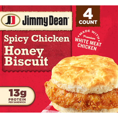 Jimmy Dean Spicy Crispy Chicken Honey Biscuit 4 Count - 16.4 Oz - Image 1