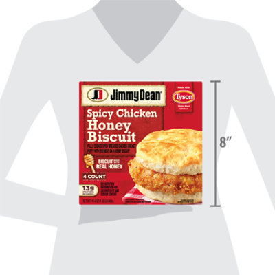 Jimmy Dean Spicy Crispy Chicken Honey Biscuit, 16.4 Oz, 4 Count - 16.4 OZ - Image 5