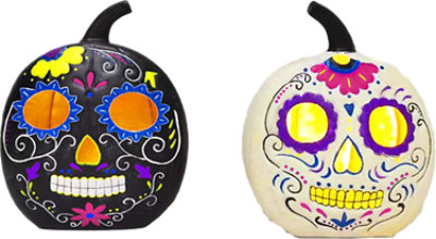 Overjoyed Boutique Day of the Dead Dia De Los Muertos Pumpkin Small - Each - Image 1
