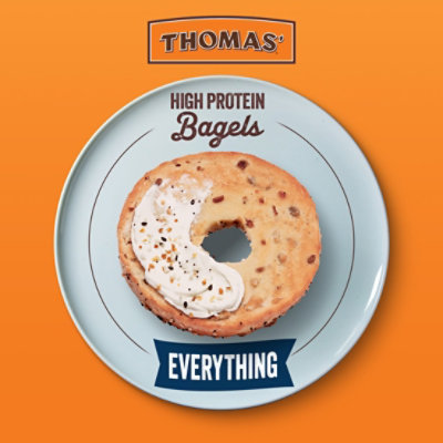 Thomas' High Protein Everything Bagels - 4 - 15.5 OZ - Image 3
