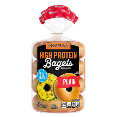 Thomas' High Protein Plain Bagels - 4 - 15.5 OZ - Image 6