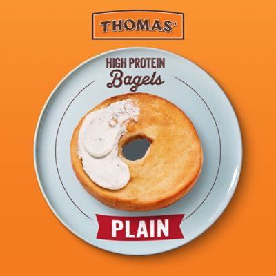 Thomas' High Protein Plain Bagels - 4 - 15.5 OZ - Image 3