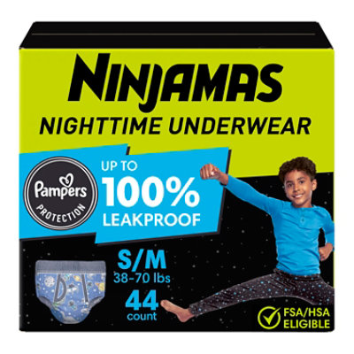 Pampers Ninjamas Nighttime Bedwetting Underwear Boy, Size 7, 44 Count - 44 CT - Image 1