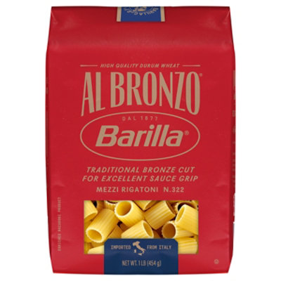 Mezzi Rigatoni Al Bronzo 454g Pasta Bag Usa - 1 LB - Image 2