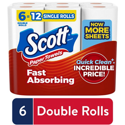 Scott Paper Towels 108 Sheets Per Roll - 6 Count - Image 1