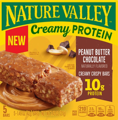 Nature Valley Peanut Butter Chocolate Creamy Protein Bars - 7.45 OZ - Image 5