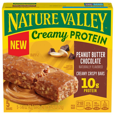 Nature Valley Peanut Butter Chocolate Creamy Protein Bars - 7.45 OZ - Image 1