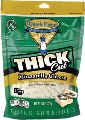 Dutch Farms Mozzarella Thick Cut Shred 8oz - 8 OZ - Image 1