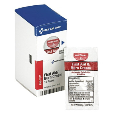 First Aid Only Topical Burn Cream,0.03 oz,PK10 FAE-7011 - Image 1