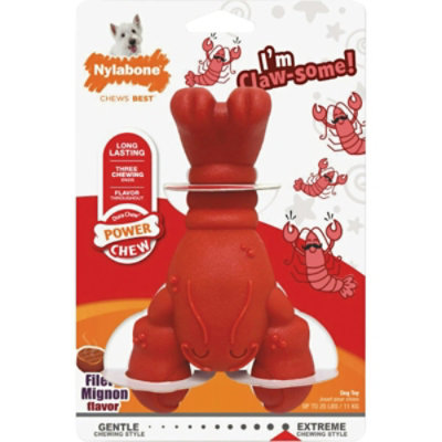 Nylabone Power Chew Medium Lobster Dog Toy NL102P - Image 1