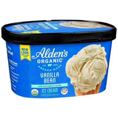 Aldens Organic Vanilla Bean Ice Cream, 48 Fluid Ounce (Pack of 3) - Image 2