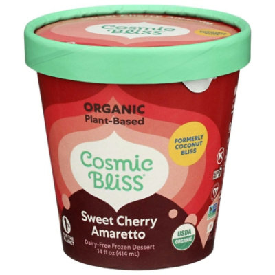 Cosmic Bliss Organic Sweet Cherry Amaretto Ice Cream, 14 Fluid Ounce (Pack of 8) - Image 2