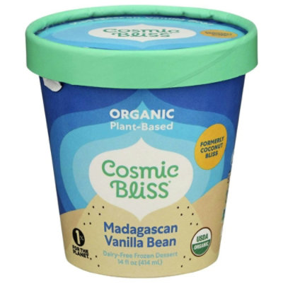 Cosmic Bliss Organic Madagascan Vanilla Bean Ice Cream, 14 Fluid Ounce (Pack of 8) - Image 1