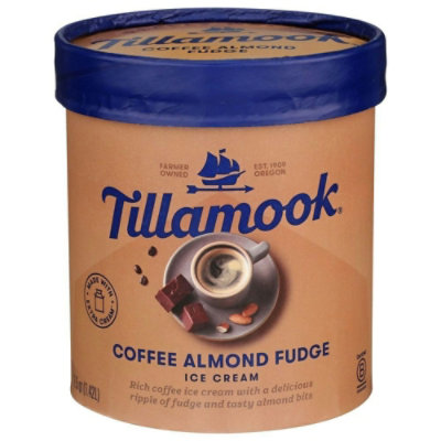 Tillamook Coffee Almond Fudge Ice Cream, 48 Ounce (Pack of 6) - Image 1