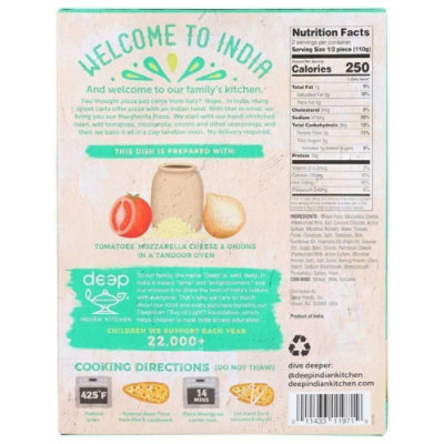 Deep Indian Kitchen Margherita Naan Pizza, 7.8 Ounce (Pack of 12) - Image 4