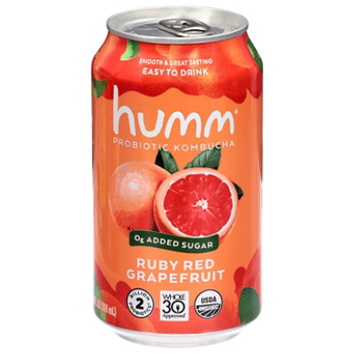Humm Kombucha Ruby Red Grapefruit - 12 OZ - Image 2